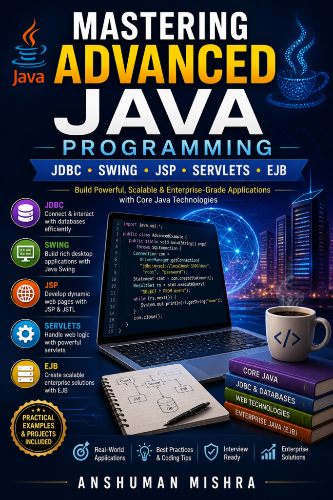 Mastering Advanced Java Programming  Jdbc Swing Jsp Servlets And EJB