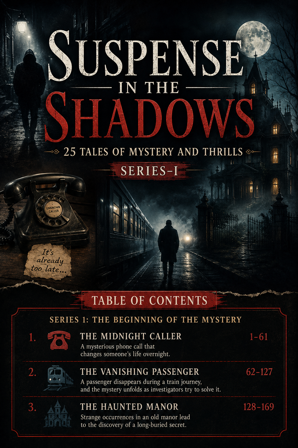 Suspense in the Shadows: 25 Tales of Mystery and Thrills vol-1