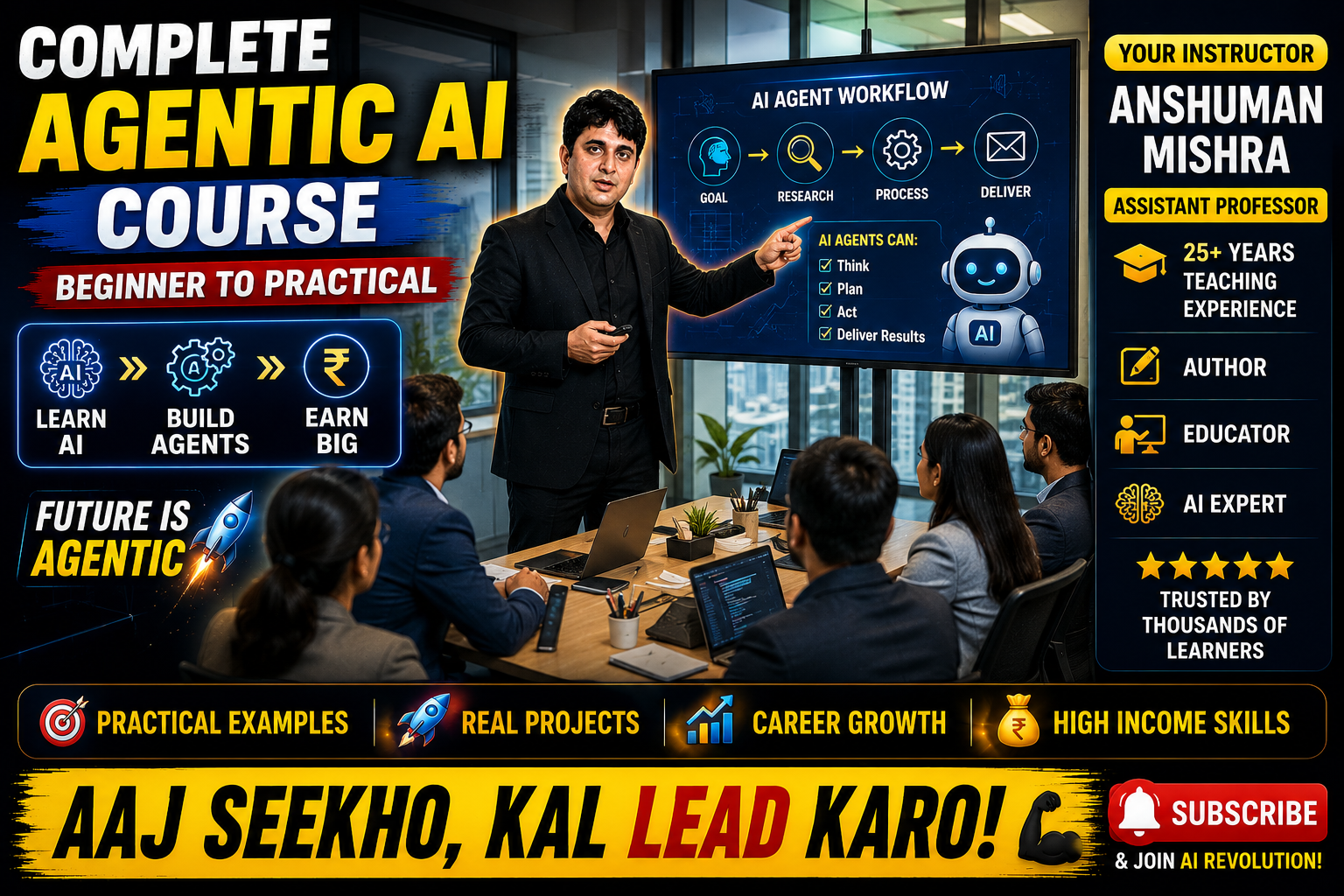 Complete Agentic AI Masterclass 2026 Build AI Agents from Beginner to Advanced