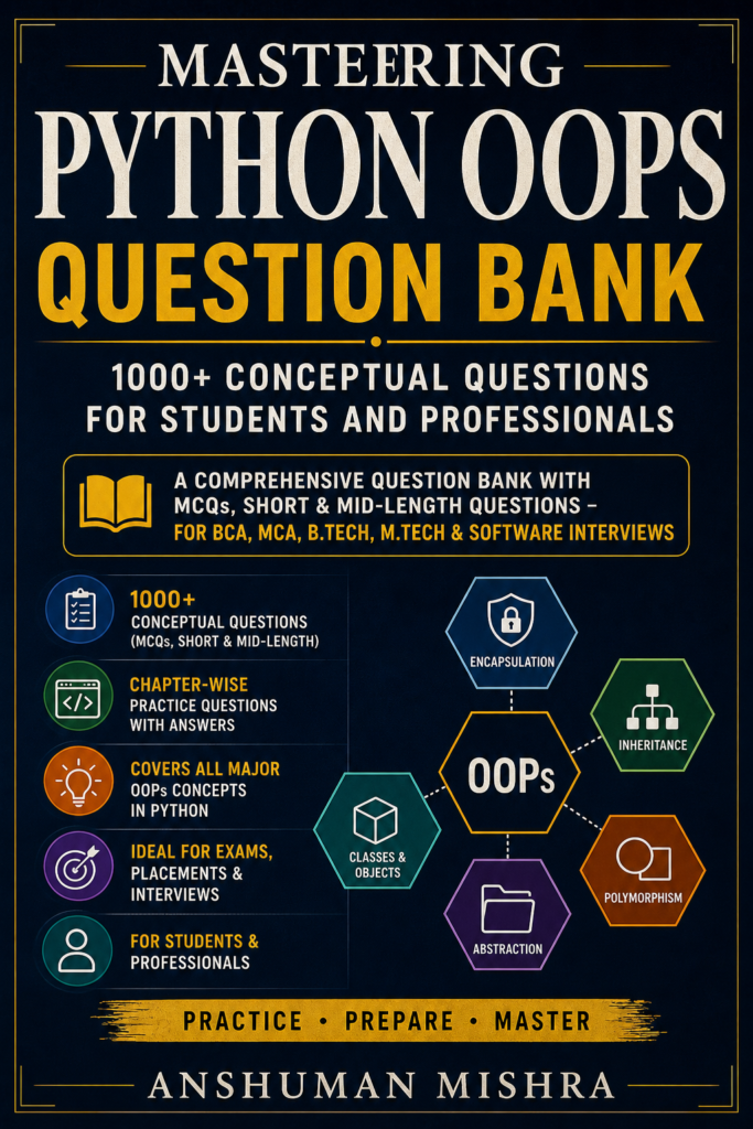 Mastering python oops question bank 1000 conceptual questions for students and professionals