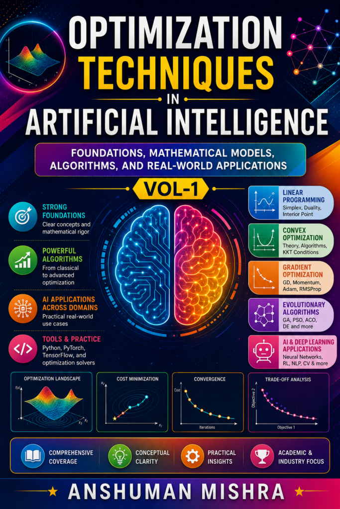Optimization Techniques in Artificial Intelligence: Foundations, Mathematical Models, Algorithms, and Real-World Applications (Vol-1)